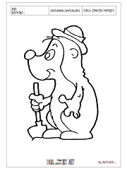 Köstebek boyama sayfaları